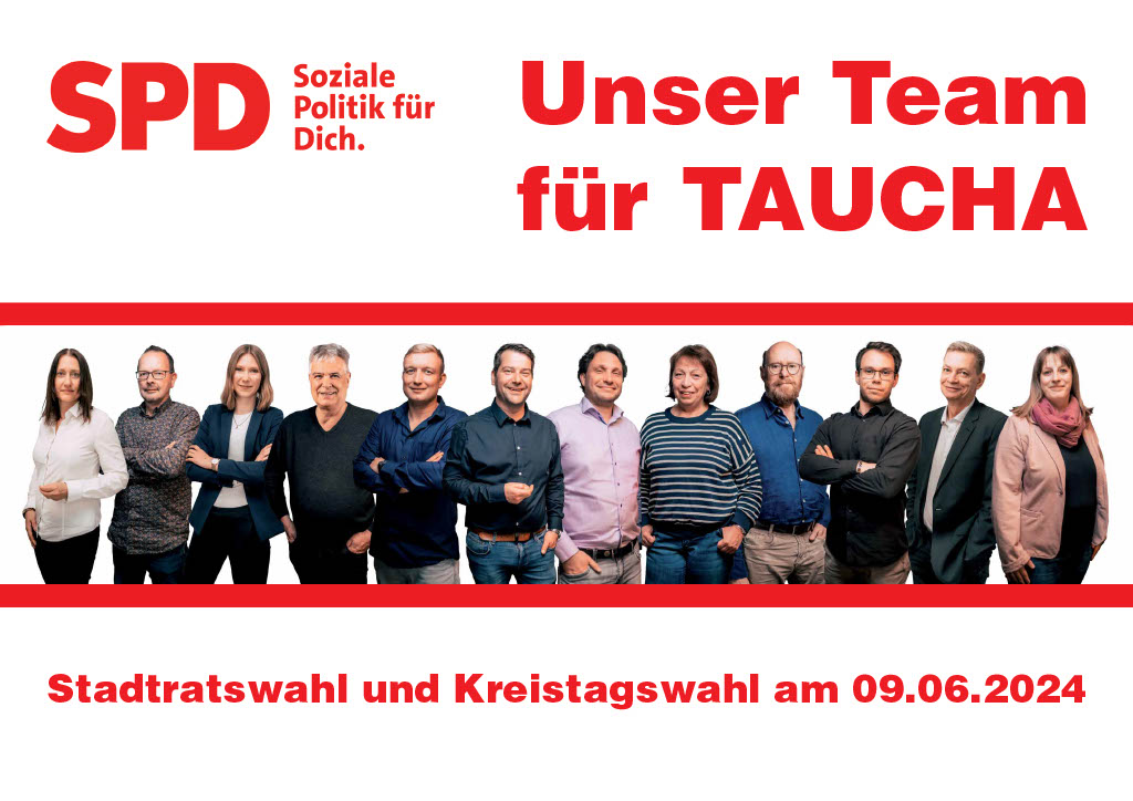 SPD Wahlkampf Stand am Tauchaer Markt